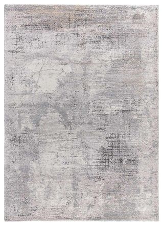 Atticgo Alfombra con relieve shaggy abstracta gris 140x200 cm