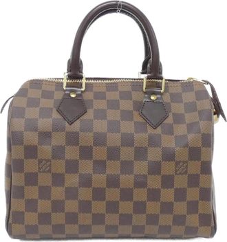 Louis Vuitton Brown Coated Canvas Boston Bag (Pre-Owned)
