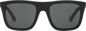 Burberry Sunglasses Occhiali da sole a quadri con motivo goffrato - Nero