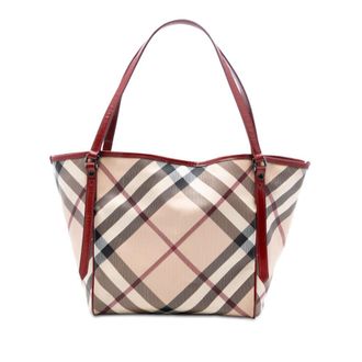 Burberry Pre-owned Burberry Supernova Check Coated Canvas Tote CNPANSIM1PAN