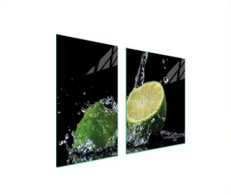 OEM Piatto E Tagliere In Vetro 100x52 Limone