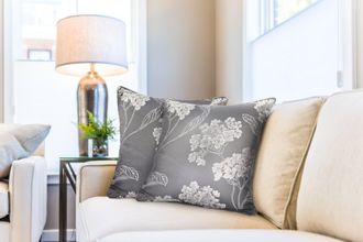 Emma Barclay Blossom - Jacquard Cushion Cover in Silver - Emma Barclay | TJ Hughes