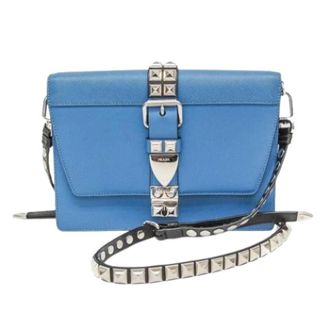 Prada Pre-owned Electra Studs Shoulder bag - - Pre-owned - Donna - Blu - ONE SIZE