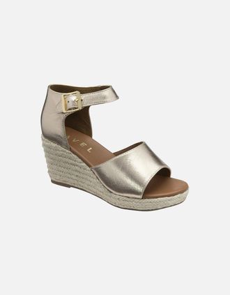 Ravel Womens Belby Womens Wedge Sandals - Silver - Size: 7