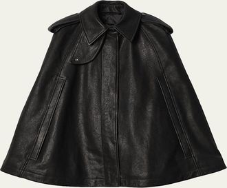 Burberry Clevedon Leather Cape