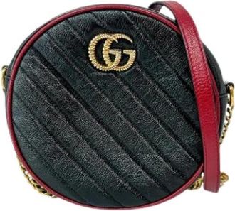 Gucci Pre-owned Gg Marmont Round Shoulder Bag - Dames - Vintage Schoudertas - Veelkleurig - ONE Size - Leer - Vintage