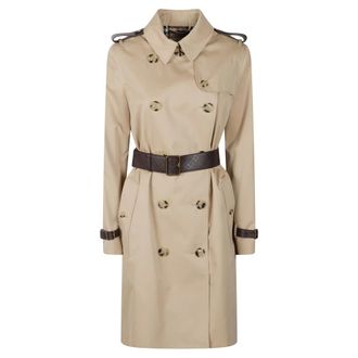 Burberry Dames, Mantels, Beige, Maat: M Katoen