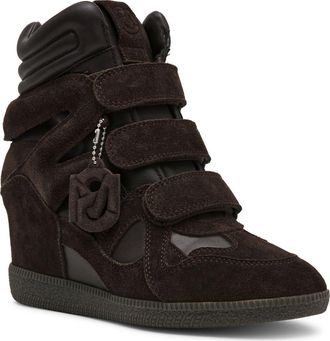 Steve Madden Mavis Wedge High Top Sneaker in Brown Suede at Nordstrom, Size 8