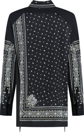 Pinko Womens Shirt Viscose Black-Lime Black/lime
