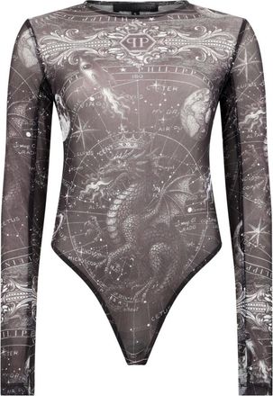 Philipp Plein Tops, Dames, Zwart, 2Xl, Body