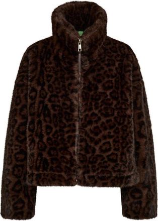N&uuml;mph Faux Fur & Shearling Jassen - Dames - Jassen - Bruin - S/M - Jassen