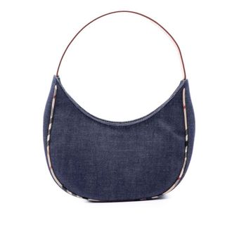 Burberry Pre-owned Burberry House Check Trimmed Denim Shoulder Bag Ladies V65O1K9WDILNSTJW
