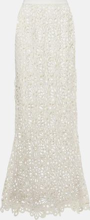 Norma Kamali Gonna lunga Obie in pizzo floreale