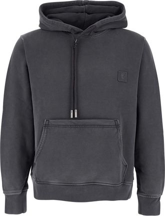 Wooyoungmi Grey Sweatshirt With Logo Patch On The Front And Logo Lettering On The Back In Cotton Man