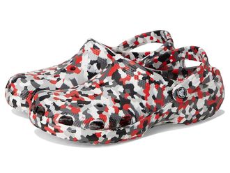Crocs Classic Graphic Clogs Clog Shoes Red/Multi : Mens 13 - Womens 15 Medium, EVA