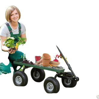 OEM Carro De Jard&iacute;n, Estructura De Acero, Alta Capacidad De Carga, Negro