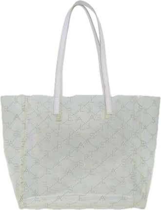 Stella McCartney Pre-owned Tote Bags, female, Gray, Size: ONE SIZE Pre-owned Vintage Perforated Tote Bag