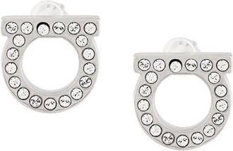 Ferragamo Silver Gancini earrings
