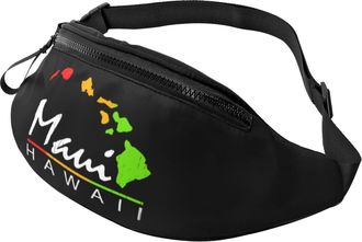 Generic Maui Hawaiian Islands Waist Bag Bum Bag Unisex Bumbags For Cycling Gym Men 14X35Cm