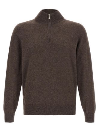 Brunello Cucinelli Brown Cashmere Mens Cardigan