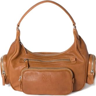 Miu Miu Borsa a spalla Pocket - Marrone
