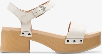 Clarks Womens Sivanne Bay Ivory Interest Sandals - White - Size UK 3.5