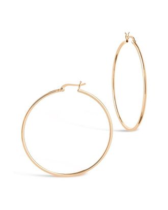 Sterling Forever 14K Rose Gold Vermeil Hoops