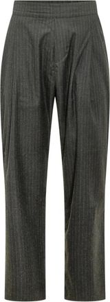 A Paper Kid Gestreepte Broek - Heren - Nette broeken - Grijs - L - Leer - Broeken
