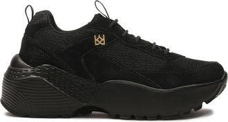 Kazar Zwarte sneakers op een stevige zool - Dames - Sneakers - Zwart - 37 EU - Su&egrave;de - Schoenen
