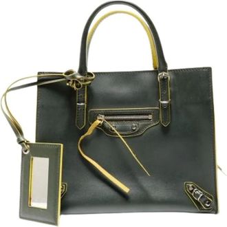 Balenciaga Pre-owned Handbags, female, Green, Size: ONE SIZE Pre-owned Vintage Leather Handbag