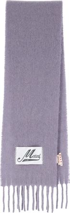 Marni Viola Alpaca Blend Fringed Scarf