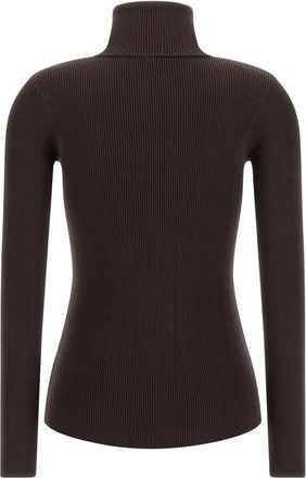 Elisabetta Franchi Ribbed Turtleneck Sweater - Brown