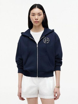 Tommy Hilfiger Logo Embroidery Zip-Thru Hoody
