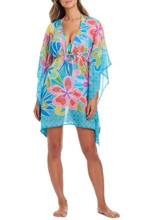 Bleu Rod Beattie Sheer Cover-Up Caftan in Aqua Fresca at Nordstrom, Size X-Large