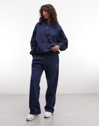 Nike Studio Fleece jogger oversize di peso medio navy-blu navy
