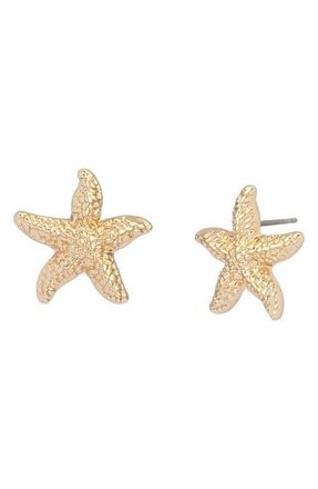 Betsey Johnson Starfish Stud Earrings in Gold at Nordstrom