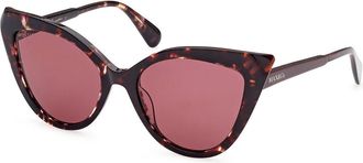 Max & Co. MO0038 55S Womens Sunglasses Tortoiseshell Size 56