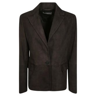 Antonelli Goya Giacca Pelle - - Jackets - Donna - Marrone - XS
