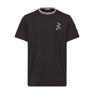 Moncler T-Shirts, male, Black, Size: 2XL Moncler T-shirts and Polos Black