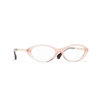Chanel Ovale Brilmontuur - Dames - Accessoires - Roze - Maat: 54 MM