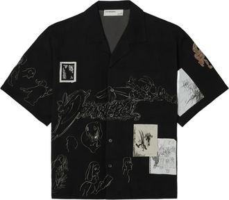 DOMREBEL Camicia con collo ampio - Nero