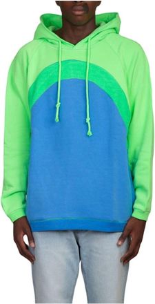 ERL Blauwe Rainbow Hoodie voor kleurrijke look - Heren - Hoodies - Veelkleurig - XL - Hoodies & sweatvesten