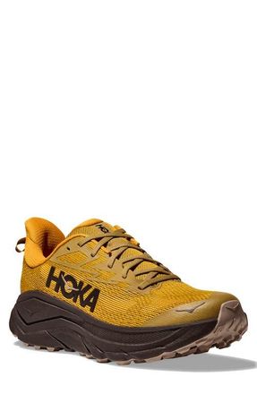Hoka One One Challenger 8 Trail Running Shoe in Mustard Seed /Black at Nordstrom, Size 11.5