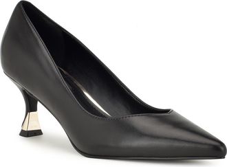 Nine West Ariella Pointed Toe Kitten Heel Pump in Black at Nordstrom, Size 6.5