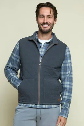 Fundamental Coast Maverick Full Zip Vest In Smoke