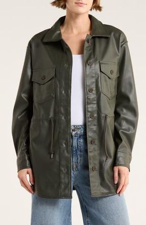 RDI Faux Leather Jacket in Olive at Nordstrom Rack, Size X-Small