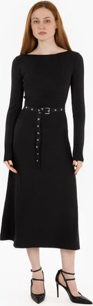 Patrizia Pepe Abito lungo con cinturino nero