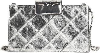 Tory Burch Silver Leather Crossbody Bag