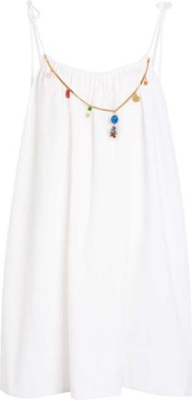 Stella McCartney Stella Mccartney Bead-embellished Cotton Mini Dress - White - 38 (UK6 / XS)