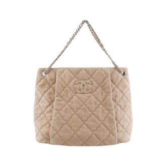 Chanel Pre-owned Vintage Schoudertas - Dames - Pre-owned - Beige - Maat: ONE Size Leer